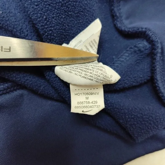 Nike Hoodie Mens Medium Navy Blue Dri-FIT Just Do It Swoosh Pullover Sweatshirt - Picture 7 of 10